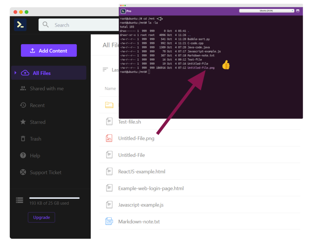 Access files from terminal – Knowledgebase